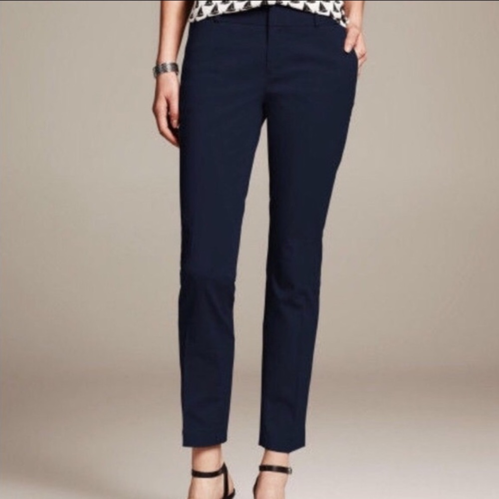 Banana Republic Hampton Fit Navy Blue Pant - Picture 3 of 8